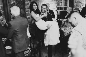 Couple Entering Reception at the Bear Mill Estate in Denver, Pennsylvania