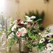 Low Centerpieces in Mercury Glass Vessels