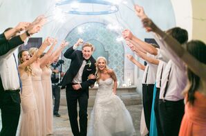 Bride and Groom Sparkler Reception Exit
