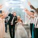 "I loved Monique Lhuillier's ethereal, romantic, feminine designs, and the moment I stepped out in her Sentimental gown, I knew it was the perfect fit!" says Anne.