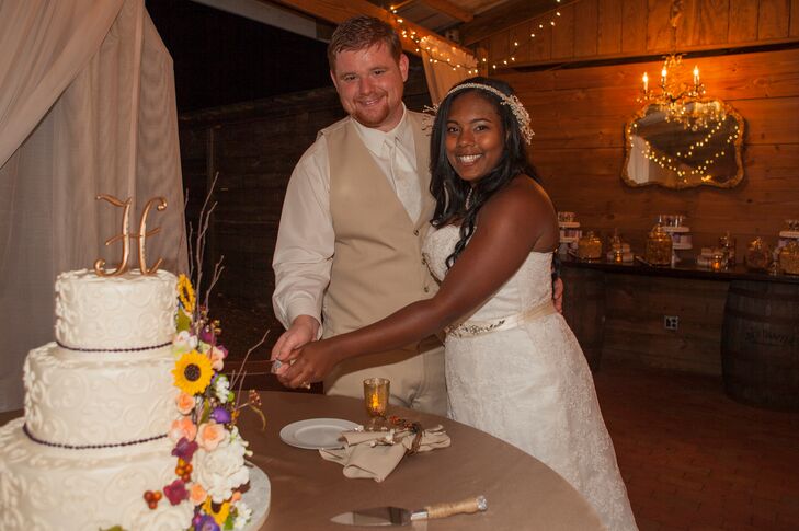 Newlyweds Cut Their Cake