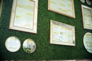 Glam Hand-Lettered Mirror Seating Chart