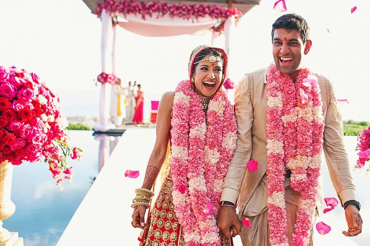 Nonstop entertainment was the theme for Melanie  (29 and an actress) and Neeraj's (33 and an investor) opulent wedding at Amanyara in Turks and Caicos