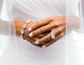 Bride with wedding day manicure