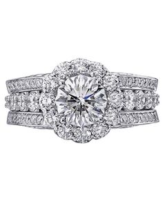 Christopher Designs Glamorous Round Cut Engagement Ring
