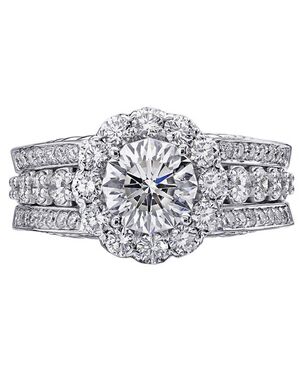 Christopher Designs Glamorous Round Cut Engagement Ring