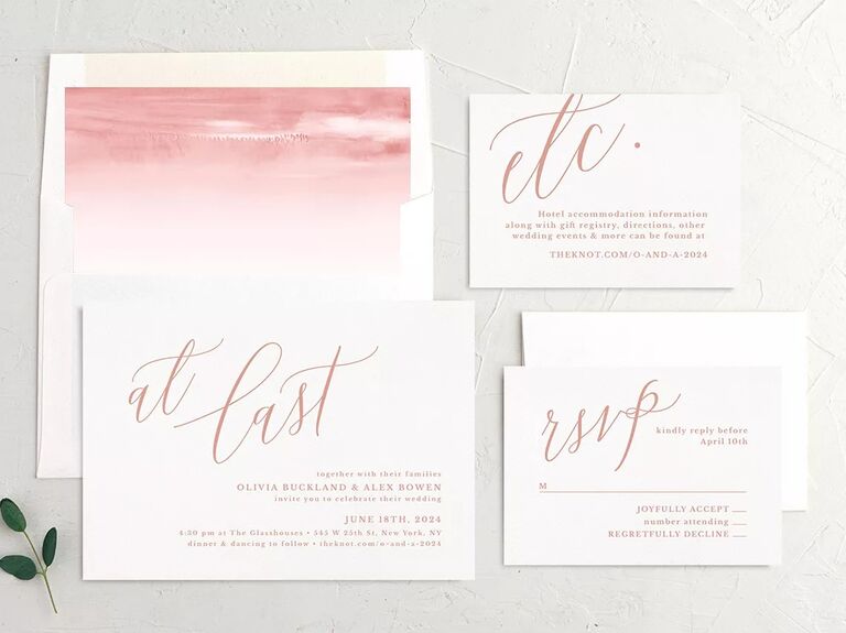 Etta James wedding invitations