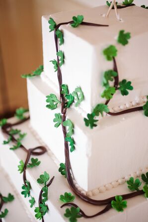 Shamrock Wedding Cake Decor