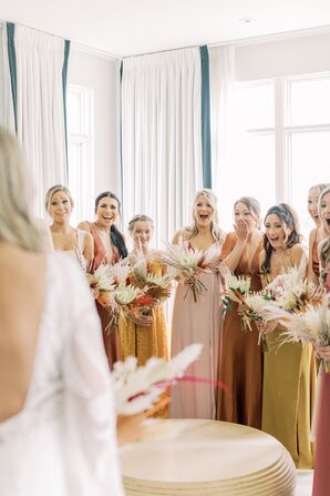 Bridesmaid First Look at Wave Resort in Long Branch, New Jersey