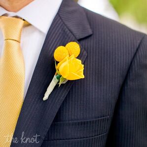 Yellow Floral Boutonniere