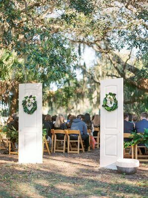 Vintage Church Door Ceremony Entrance