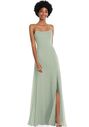 Dessy Group Scoop Neck Convertible Tie-Strap Maxi Dress with Front Slit - 1559 Scoop Bridesmaid Dress - thumbnail - 1