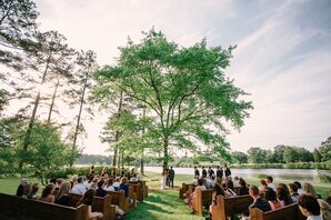 Outdoor Ceremony Under Tree at Diastole Farms