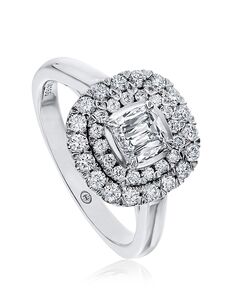 Christopher Designs Elegant Cushion Cut Engagement Ring