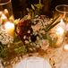 Low Rose and Baby's Breath Centerpiece with Minimal Modern Menu