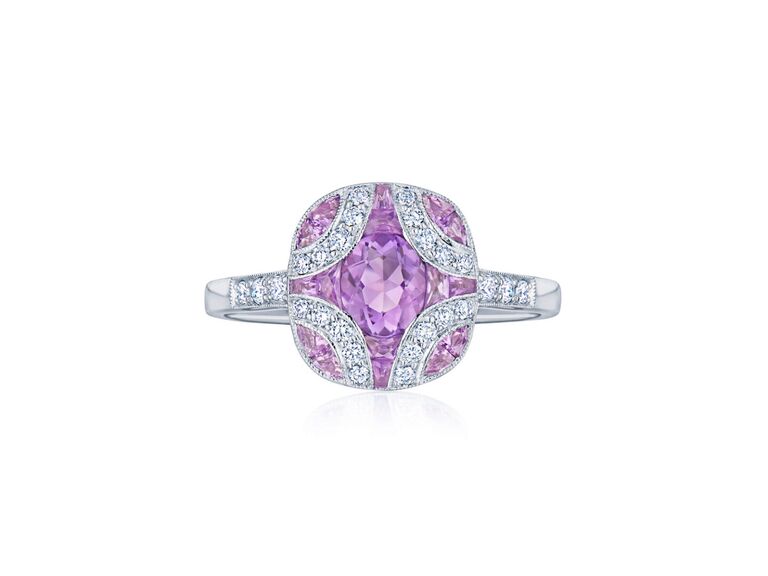 amethyst engagement ring