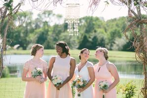 Mismatched Peach Bridesmaid Dresses