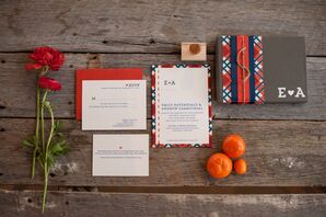 Red and Blue Invitation Suite