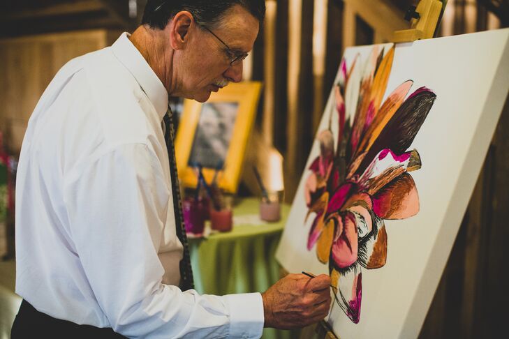 Guest Contributing to a Collective Painting