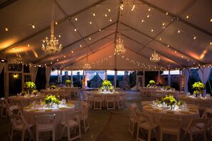 One World Theatre Tented Reception Decor
