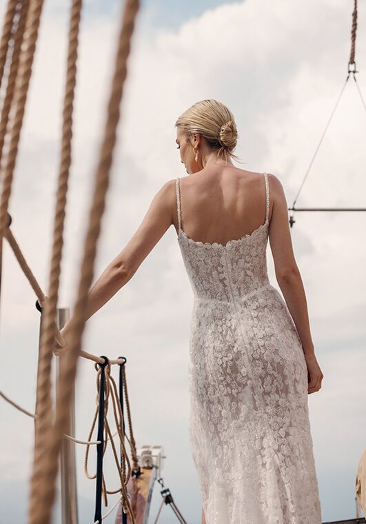 Amalfi Passion collection by Ricca Sposa Elia 24-005 Sheath Wedding Dress - 2