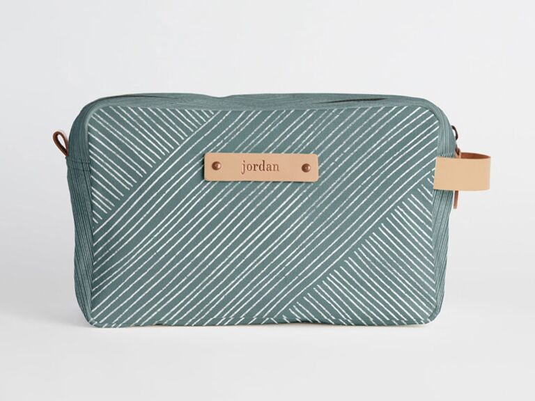 Personalized geometric dopp kit junior bridesmaid gift