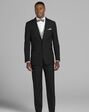 MEN’S WEARHOUSE Calvin Klein Satin Edged Notch Lapel Tuxedo Black Tuxedo - thumbnail - 1