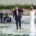 First Dance Atop Custom Dance Floor Wrap
