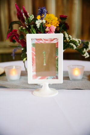 Retro-Inspired Brown Paper Table Numbers