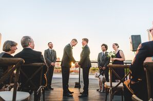 Same-Sex Ceremony on the Rooftop of the Mitchell Lofts in Dallas, Texas
