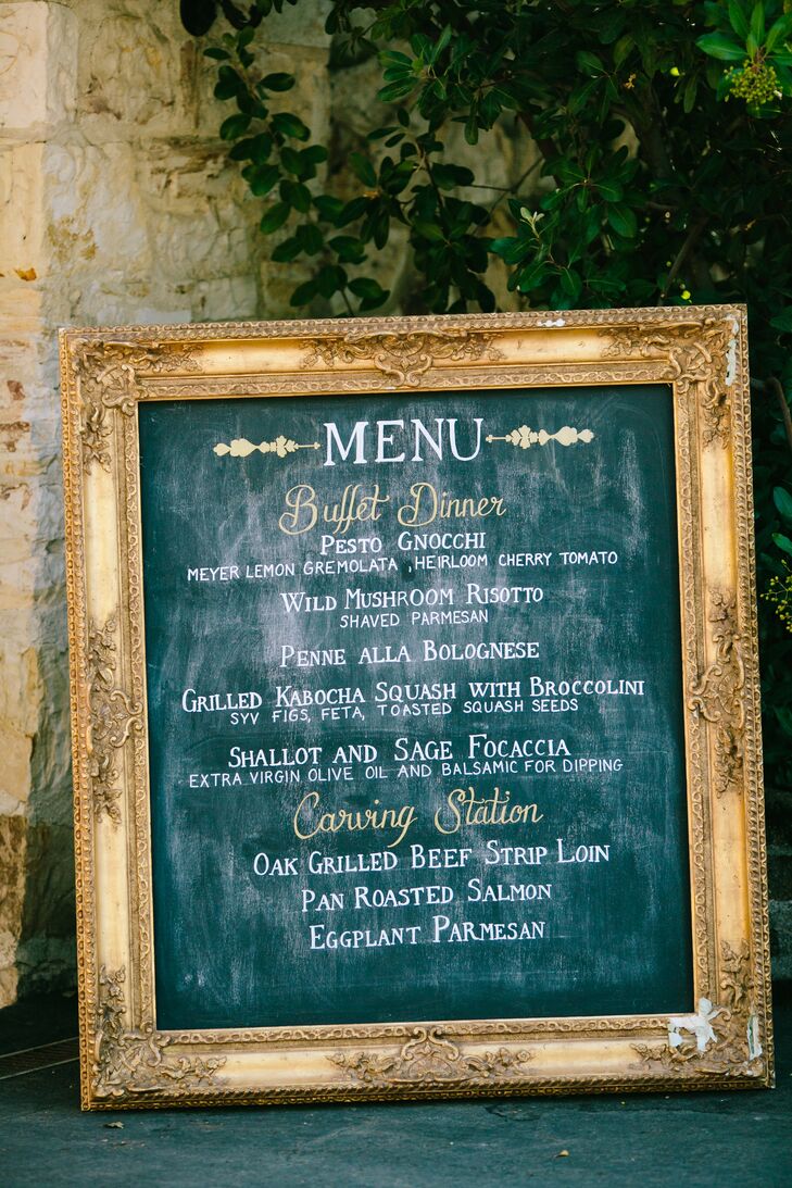 Brittany and Justin focused on a traditional Italian menu of eggplant, salmon and beef for the entrees. They also served nocchi with pesto, squash with figs and brocollini, pasta bolognese, mushroom risotto, and shallot and sage foccacia bread for the sides.