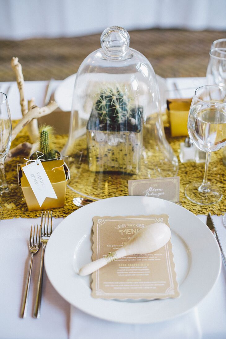 Custom Menu with Mexican Maraca Place Setting