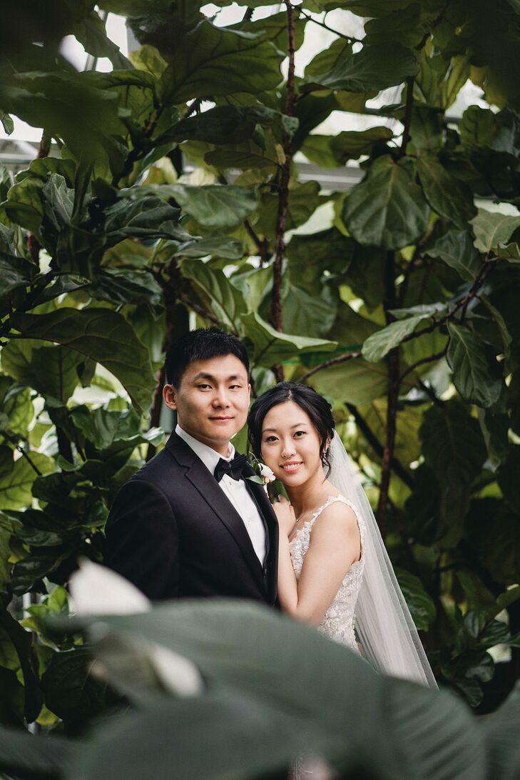 For their wedding venue, Lulu and Kevin wanted, "a floral and green space. Planterra Conservatory in Detroit has been voted one of the best wedding ve