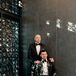 Grooms in Tuxes Posing for Wedding Portrait
