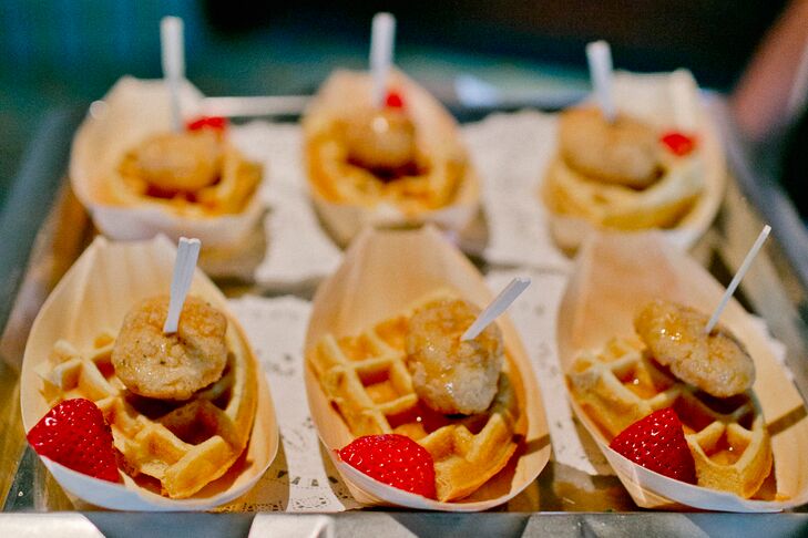 To honor their cultural heritage, Amanda and Alex served Peruvian dishes like lomo saltado and arroz con pollo and Malaysian dishes like dal with lentils and chicken satay. They also served an array of Southern dishes, like chicken and waffles.