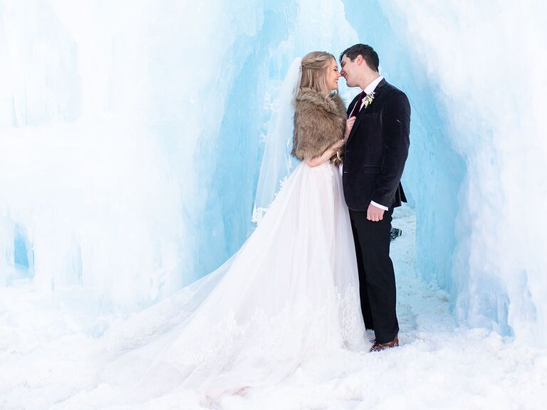 Winter fairytale-themed wedding