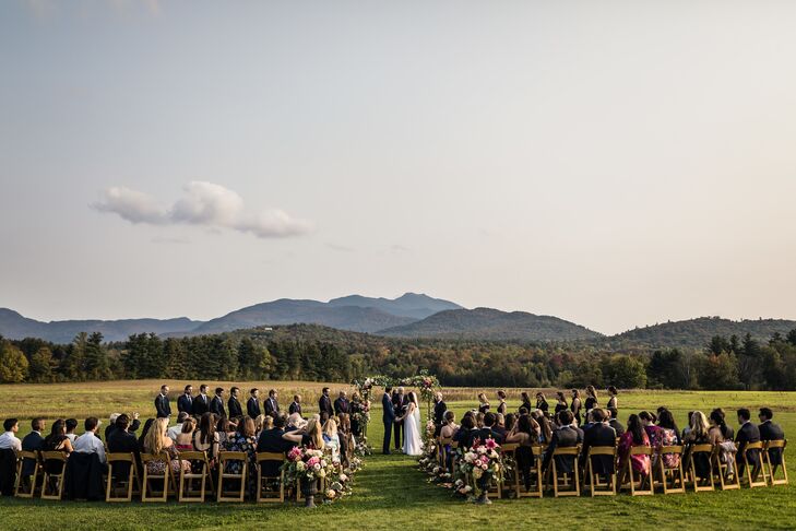 Romantic Ceremony with Views of the Green Mountains