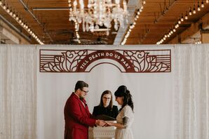 "Till Death Do Us Part" Ceremony Backdrop