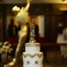 Gold and White Art Deco-Inspired Wedding Cake
