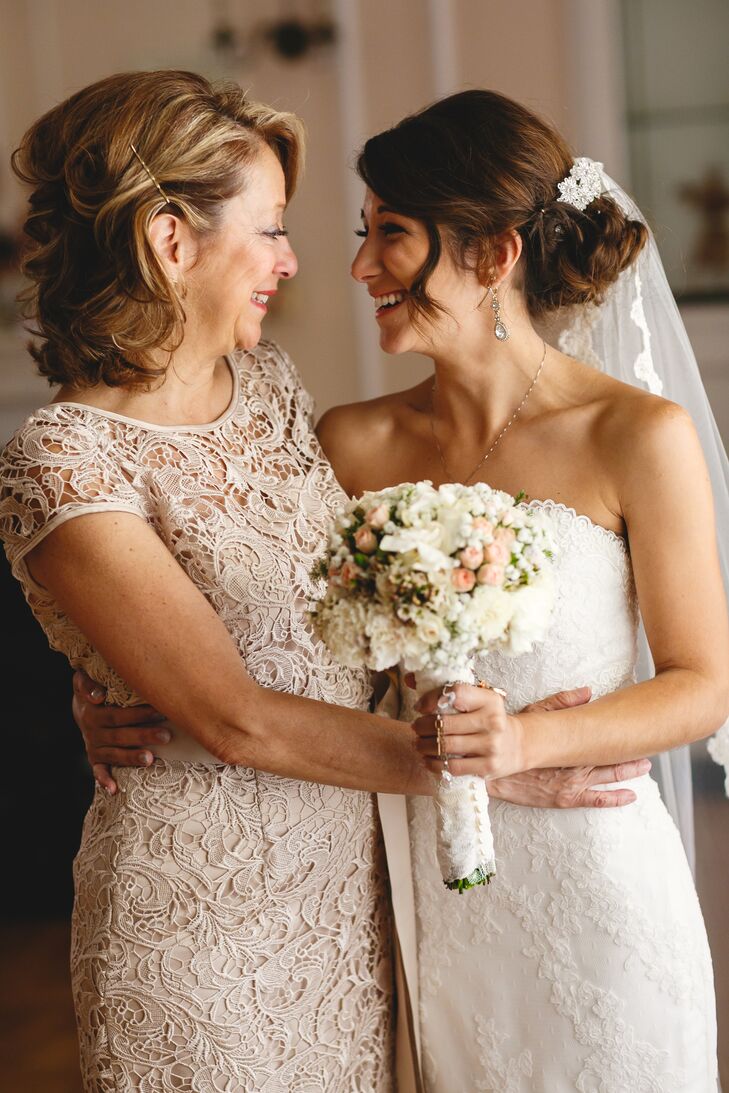 Francesca and her mother snapped this emotional picture of the two of them at the end of the getting ready process. They were both excited for the day to begin.