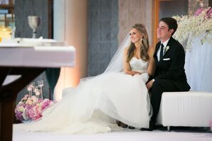 Pink, White Flower Ceremony Decor