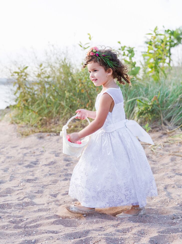 Flower Girl at Lighthouse Point Park in New Haven, Connecticut