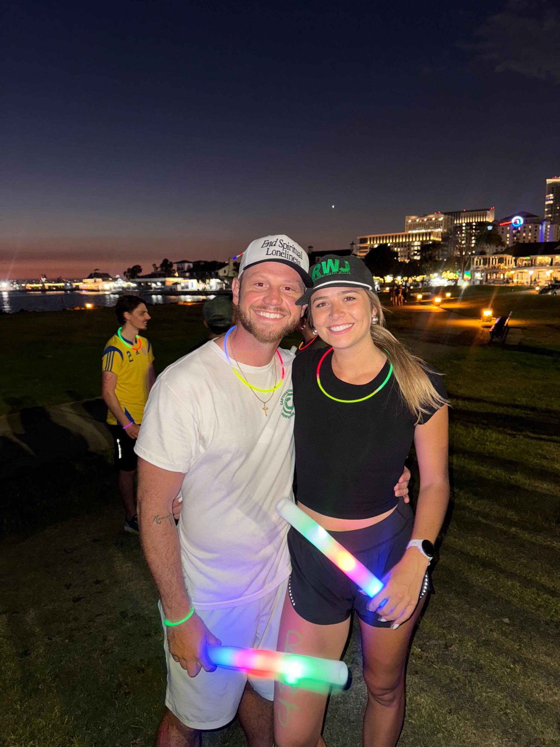 As you may notice, this is NOT Carter and I. This is Kevin & Hannah. Kevin is responsible for the run club, the beach day and so much more (the ultimate wing man). This was taken the night that Carter asked if he could pick me up for a run club event and with a little encouragement from Hannah, on the way to drop me back off at my apartment he asked me on a date (I said Yes).