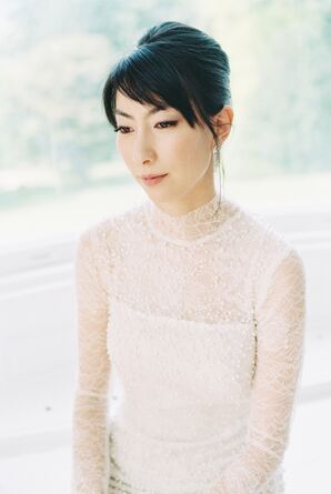 Victorian-Style Pearl and Lace Wedding Dress