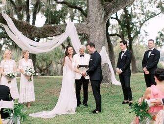 Outdoor wedding ceremony