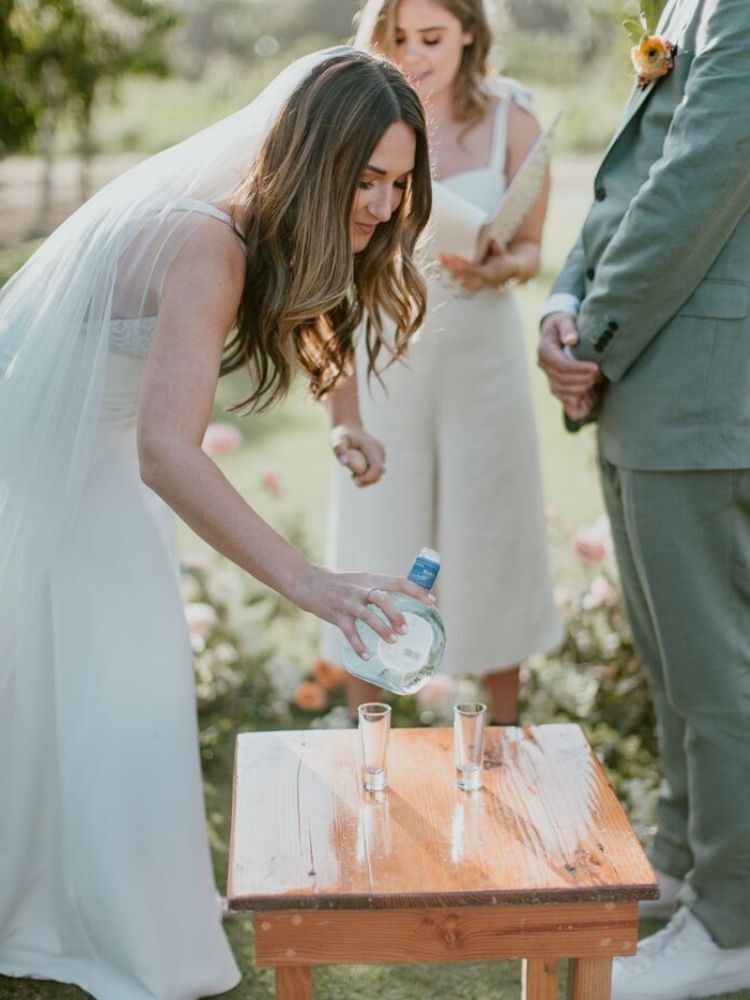 tequila unity ceremony at wedding