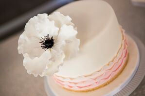 White Cake with White Flower