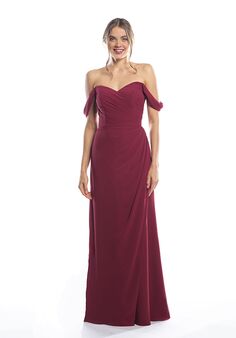 Bari Jay Bridesmaids 2080 Off the Shoulder Bridesmaid Dress