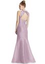 Dessy Group Bateau Neck Open-Back Maxi Dress with Bow Detail - TH069 Bateau Bridesmaid Dress - thumbnail - 1