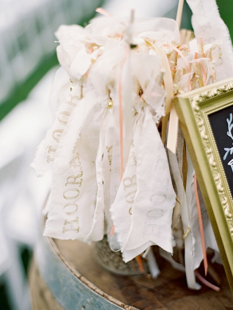 DIY flag wedding send-off